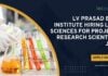 PhD Life Sciences Jobs at LV Prasad Eye Institute, Applications Invited