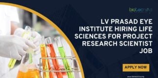 PhD Life Sciences Jobs at LV Prasad Eye Institute, Applications Invited