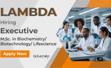 Life Science Jobs at Lambda – Apply Now for Executive Role Apply for Life Science Jobs at Lambda as an Executive. Explore Lambda Career Opportunities in Advanced Biochemistry Jobs.
