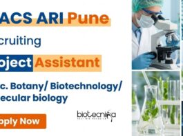 Project Assistant Jobs at MACS ARI Pune – MSc Botany Apply Now Apply for Project Assistant jobs at MACS-ARI Pune. Ideal Biotech Jobs for Masters' Seeking Life Science Research Experience in Plant Sciences.