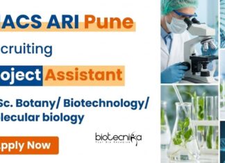 Apply for Project Assistant jobs at MACS-ARI Pune. Ideal Biotech Jobs for Masters' Seeking Life Science Research Experience in Plant Sciences.