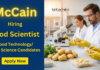 Food Scientist Job Opening at McCain – Apply Now for Food Tech Jobs Apply for McCain Careers 2026 offering Food Tech Jobs as Food Scientist in Gurugram with Full-time R&D Product Development Role.