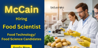 Apply for McCain Careers 2026 offering Food Tech Jobs as Food Scientist in Gurugram with Full-time R&D Product Development Role.