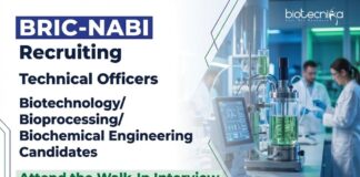 NABI Recruitment Offers Biotechnology Jobs in Life Science Research Through Walk-In Interviews at BRIC-NABI Mohali for Project Positions.