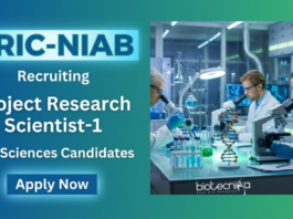 NIAB Recruitment 2026 offers Research Scientist Jobs for Life Science Research aspirants in an ICMR funded project at NIAB Hyderabad.
