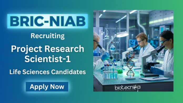NIAB NIAB Recruitment 2026 offers Research Scientist Jobs for Life Science Research aspirants in an ICMR funded project at NIAB Hyderabad.
