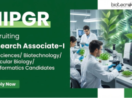Apply for Research Associate Jobs at NIPGR Recruitment 2026. DBT-funded role for PhD Life Science Candidates with ₹58,000 salary plus HRA.