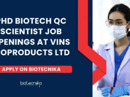 PhD Biotechnology Job Openings at VINS Bioproducts Ltd, Apply on Biotecnika