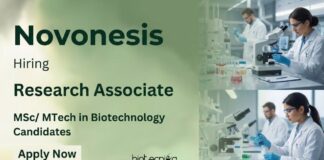 Opening for Research Associate Role at Novonesis – Apply Now for Biotech Jobs Apply for Research Associate Jobs at Novonesis. Explore Biotech Jobs that Strengthen your Life Science Career in Bioenergy Research.