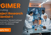 Research Scientist Jobs at PGIMER – Apply Now Apply for Research Scientist Jobs at PGIMER. PGIMER Recruitment Offers Life Science Career Opportunities in Neonatal Research.