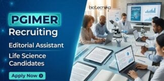 Apply for PGIMER Recruitment 2026. Editorial Assistant role in Chandigarh for Life Science Research and Academic Research Jobs.