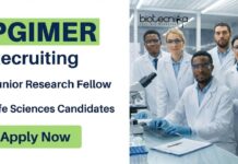 PGIMER Recruitment: Life Sciences JRF Job Opening, Applications Invited PGIMER Recruitment 2026 for Junior Research Fellow. Apply Now to Build a Strong Life Science Career in ANRF-funded Genomics Research.