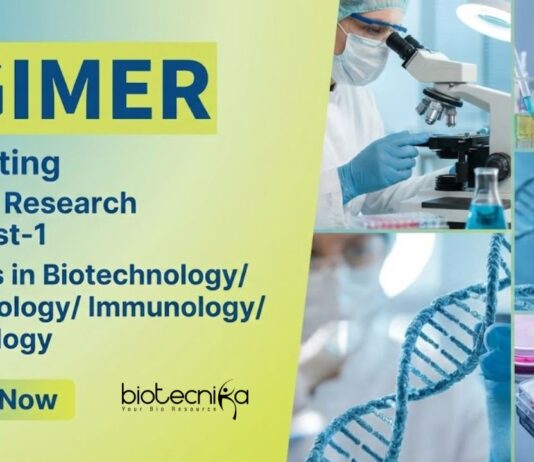 PGIMER Recruitment Offers Project Research Scientist-1 Post for MSc graduates. Apply Now for Biotech Jobs & Life Science Jobs in Chandigarh.
