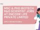 MSc & PhD Biotech R&D Scientist Jobs at Encode Life Private Limited, Apply on Biotecnika PhD Biotech Scientist Jobs at Encode Life Private Limited, Apply on Biotecnika