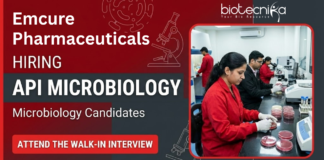 Microbiology Job at Emcure Pharmaceuticals. Attend The Walk-in Interview for the API Microbiology Role in Pune.