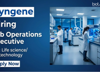 Apply for Syngene Jobs as a Lab Operations Executive in Bengaluru. Ideal for BSc biotech Jobs and Life Science Jobs in Discovery Biology.