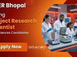 Research Job at IISER Bhopal. Life Sciences Candidates, Apply Now For The Project Research Scientist Position.