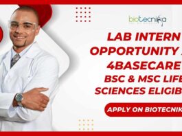 Lab Intern Jobs at 4BaseCare, Life Sciences Apply on Biotecnika