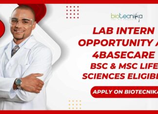 Lab Intern Jobs at 4BaseCare, Life Sciences Apply on Biotecnika