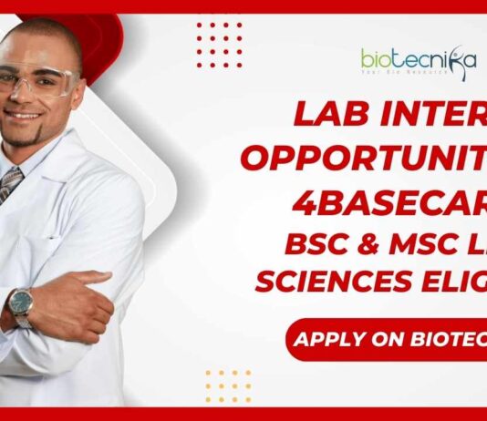Lab Intern Jobs at 4BaseCare, Life Sciences Apply on Biotecnika