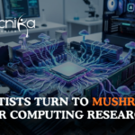 Computing research using mushrooms as scientists study fungal mycelium networks in advanced mushroom research