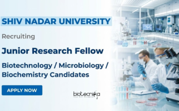 JRF Vacancy at Shiv Nadar University – Apply Now for Life Science Research Job JRF Vacancy 2026 for Life Science Research at Shiv Nadar University Offering Fellowship Support and Strong Prospects for Research Jobs.