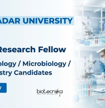 JRF Vacancy at Shiv Nadar University – Apply Now for Life Science Research Job JRF Vacancy 2026 for Life Science Research at Shiv Nadar University Offering Fellowship Support and Strong Prospects for Research Jobs.