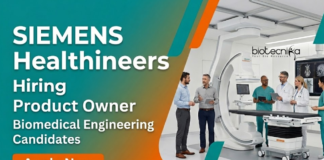 Biomedical Engineering Jobs at Siemens Healthineers – Apply Now Explore Biomedical Engineering Jobs at Siemens Healthineers. Apply for Product Owner MR Scanner role and grow your Biomedical Science Careers.