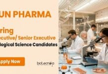 Opening for Executive Jobs at Sun Pharma – MSc Candidates Apply Now Apply for Executive Analytical Development at Sun Pharma. Explore Executive Jobs and MSc Life Science Jobs with a Growing Sun Pharma Career.