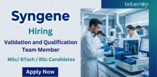 Apply for Validation Qualification Team Member at Syngene. Explore Life Science Jobs & Quality Assurance Jobs with a Growing Syngene Career.
