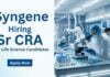Apply for Clinical Research Associate Jobs at Syngene. Senior CRA Role Open for Life Science Jobs Professionals in Clinical Operations.