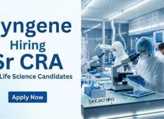 Job Vacancy at Syngene – Life Sciences Apply Now for Clinical Research Associate Jobs Apply for Clinical Research Associate Jobs at Syngene. Senior CRA Role Open for Life Science Jobs Professionals in Clinical Operations.