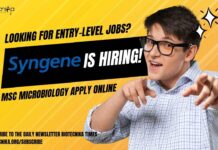 Entry-Level Microbiology Research Associate Trainee Jobs at Syngene, Apply Online Entry-Level Microbiology Jobs at Syngene | MSc Microbiology Jobs | Research Trainee Jobs