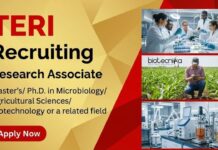 Freshers Research Associate Jobs at TERI – Life Science Candidates Apply Now & Get up to Rs. 55,000 pm Pay Explore Research Associate Jobs in sustainable agriculture at TERI. Ideal Biotechnology Jobs for building a strong Career in Life Science.