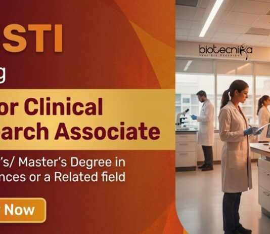 THSTI Recruitment Invites Applications For Senior Clinical Research Associate Jobs, Offering Strong Life Science Career Opportunities.