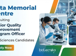TMC Recruitment – Life Science Candidates Apply Now and Earn Upto 1 Lakh Apply for TMC Recruitment for Senior Quality Improvement Program Officer. Explore Life Science Jobs in Quality Management Areas