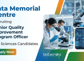 TMC Recruitment – Life Science Candidates Apply Now and Earn Upto 1 Lakh Apply for TMC Recruitment for Senior Quality Improvement Program Officer. Explore Life Science Jobs in Quality Management Areas