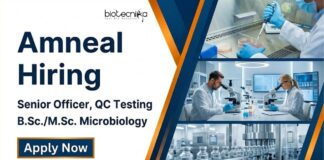 Amneal is Hiring – Apply Now for Microbiology Jobs Apply for Microbiology Jobs at Amneal. Senior Officer QC Testing role in Ahmedabad for BSc and MSc Microbiology professionals.