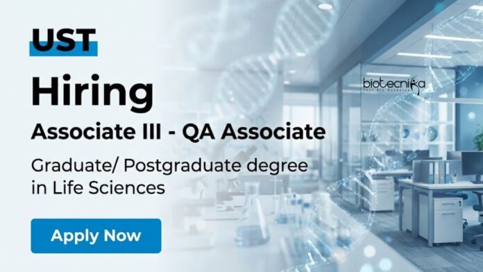 UST Apply for Quality Assurance Jobs at UST Careers. Explore Life Science Jobs in QMS, GMP Compliance, Audits, and Regulatory Quality Systems.