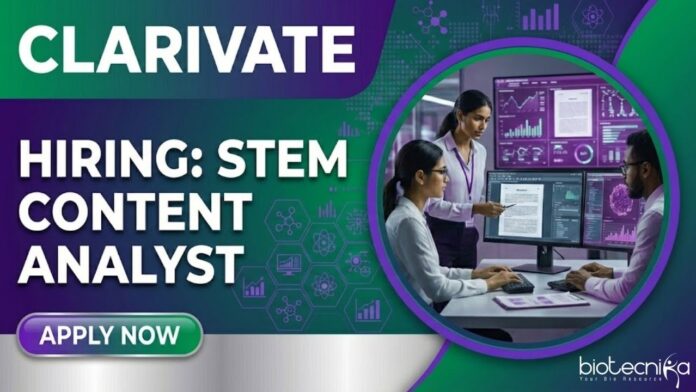 Life Science Job at Clarivate | Apply Now for the Hybrid Role Life Science Job at Clarivate | Apply Now for the Hybrid Role