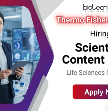 Scientific Content Writer Job at Thermo Fisher Scientific | Life Science Jobs Scientific Content Writer Job at Thermo Fisher Scientific life science careers banner