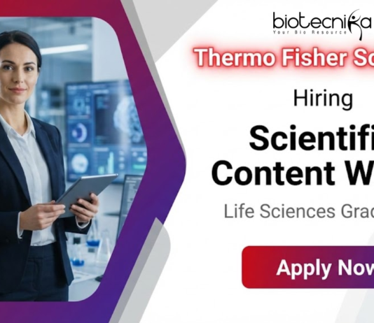 Scientific Content Writer Job at Thermo Fisher Scientific life science careers banner