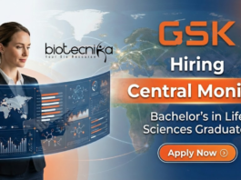 Life Science Jobs at GSK for Central Monitor in Clinical Research