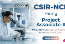 CSIR-NCL Project Associate-II Recruitment For Process Optimization | Agricultural Sciences Jobs Research jobs at CSIR NCL Pune Project Associate-II process optimization vacancy