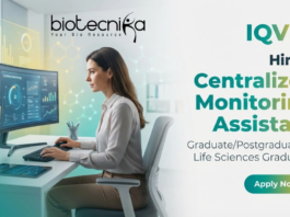 Life Sciences Jobs at IQVIA – Centralized Monitoring Assistant Clinical Research Role