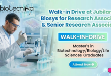Walk-in Drive at Jubilant Biosys for Research Associate Jobs Roles | Life Science Jobs Research Associate Jobs at Jubilant Biosys Bengaluru – Life Science Careers Walk-in Drive