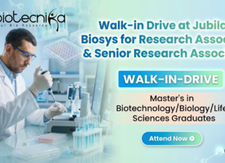 Walk-in Drive at Jubilant Biosys for Research Associate Jobs Roles | Life Science Jobs Research Associate Jobs at Jubilant Biosys Bengaluru – Life Science Careers Walk-in Drive