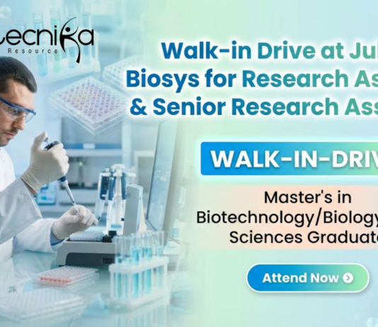 Research Associate Jobs at Jubilant Biosys Bengaluru – Life Science Careers Walk-in Drive