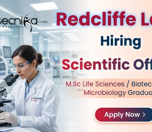Scientific Officer Life Science Jobs at Redcliffe Labs Noida