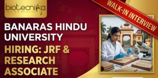 Life Science Research Job at Banaras Hindu University | Apply Now for the Walk-In Interview